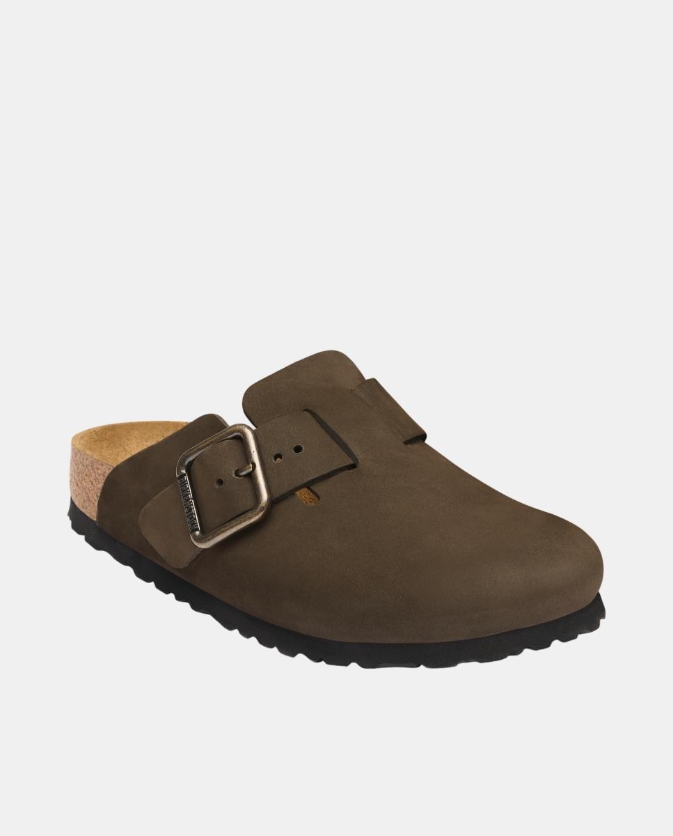 Mules em Pele Nobuck Castanho-2