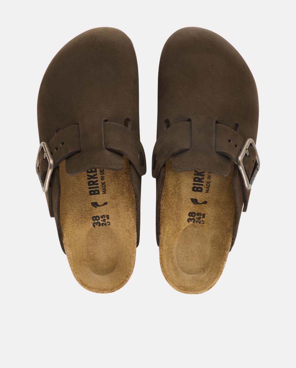 Mules em Pele Nobuck Castanho-3