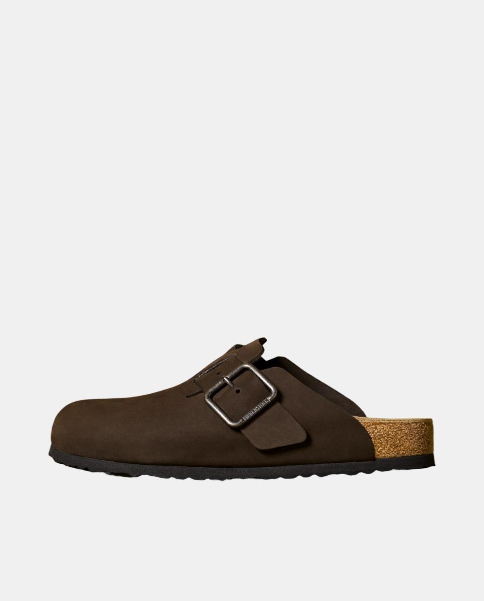 Mules em Pele Nobuck Castanho-4