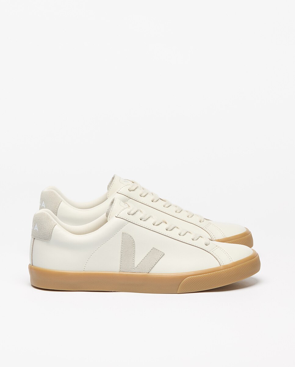 Sapatilhas Baskets Esplar em Pele Branco Total-1