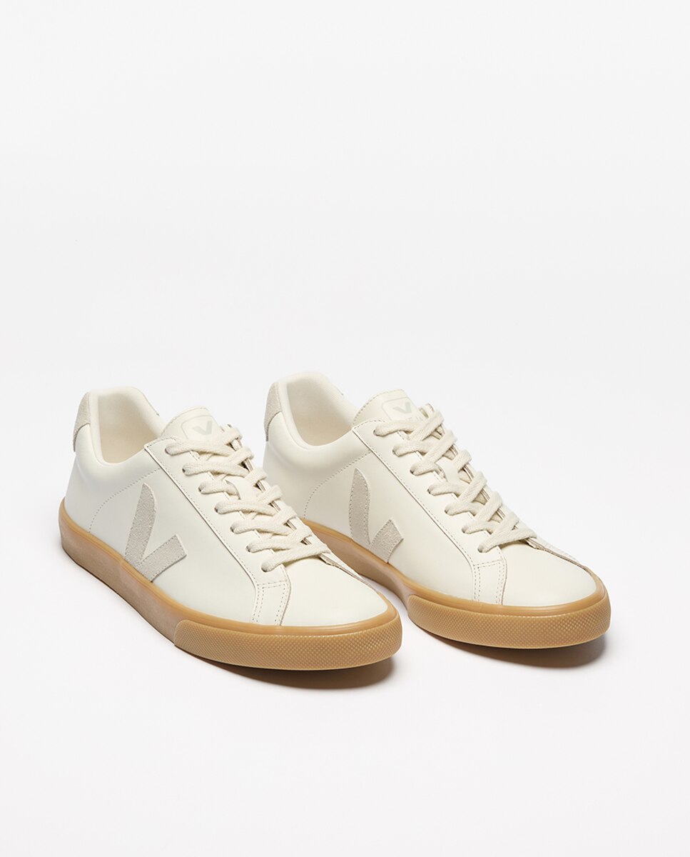 Sapatilhas Baskets Esplar em Pele Branco Total-3
