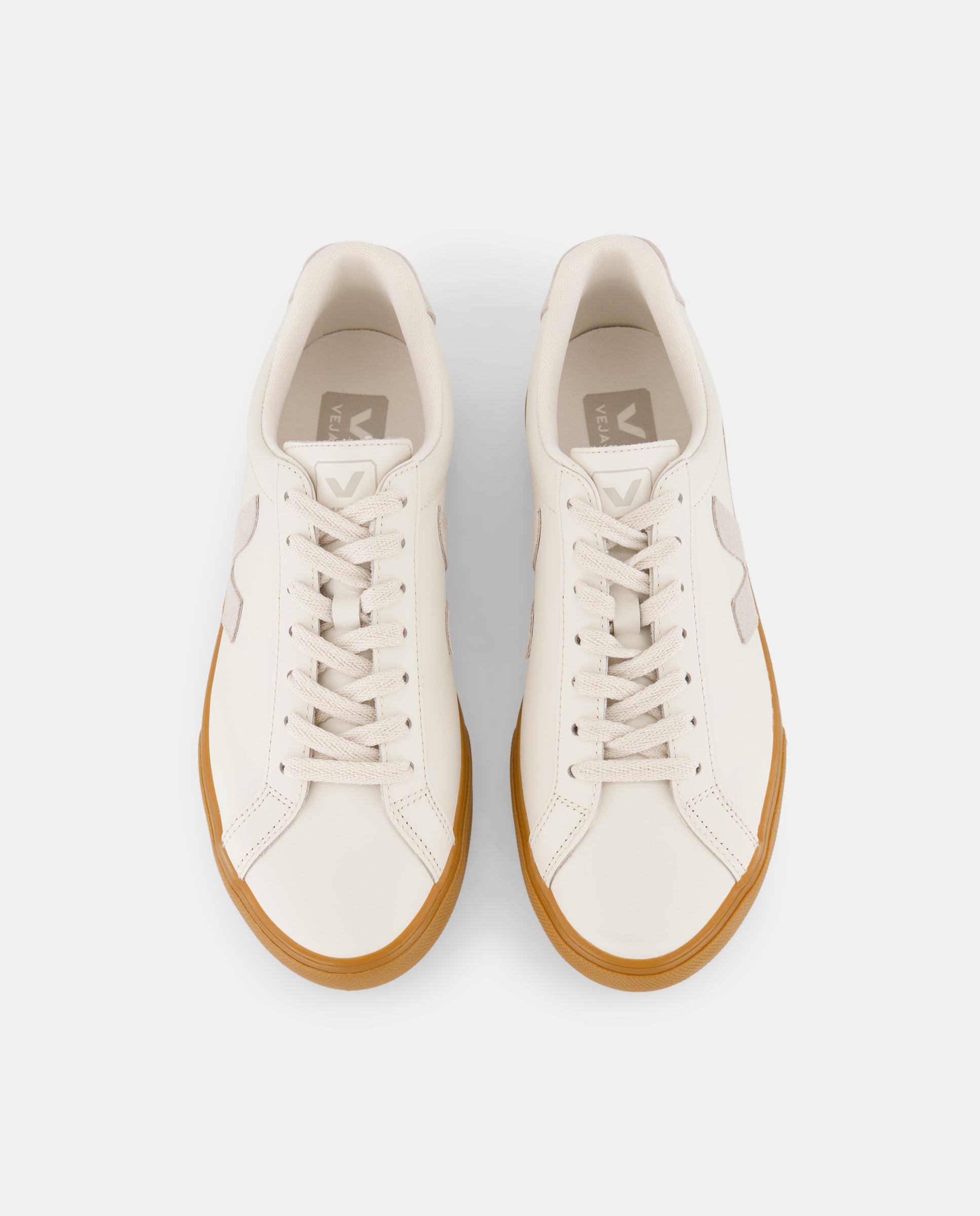 Sapatilhas Baskets Esplar em Pele Branco Total-6