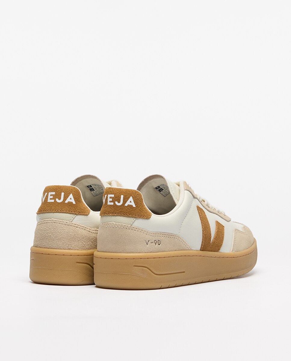 Sapatilhas Baskets v90 em Pele Branco Total-2