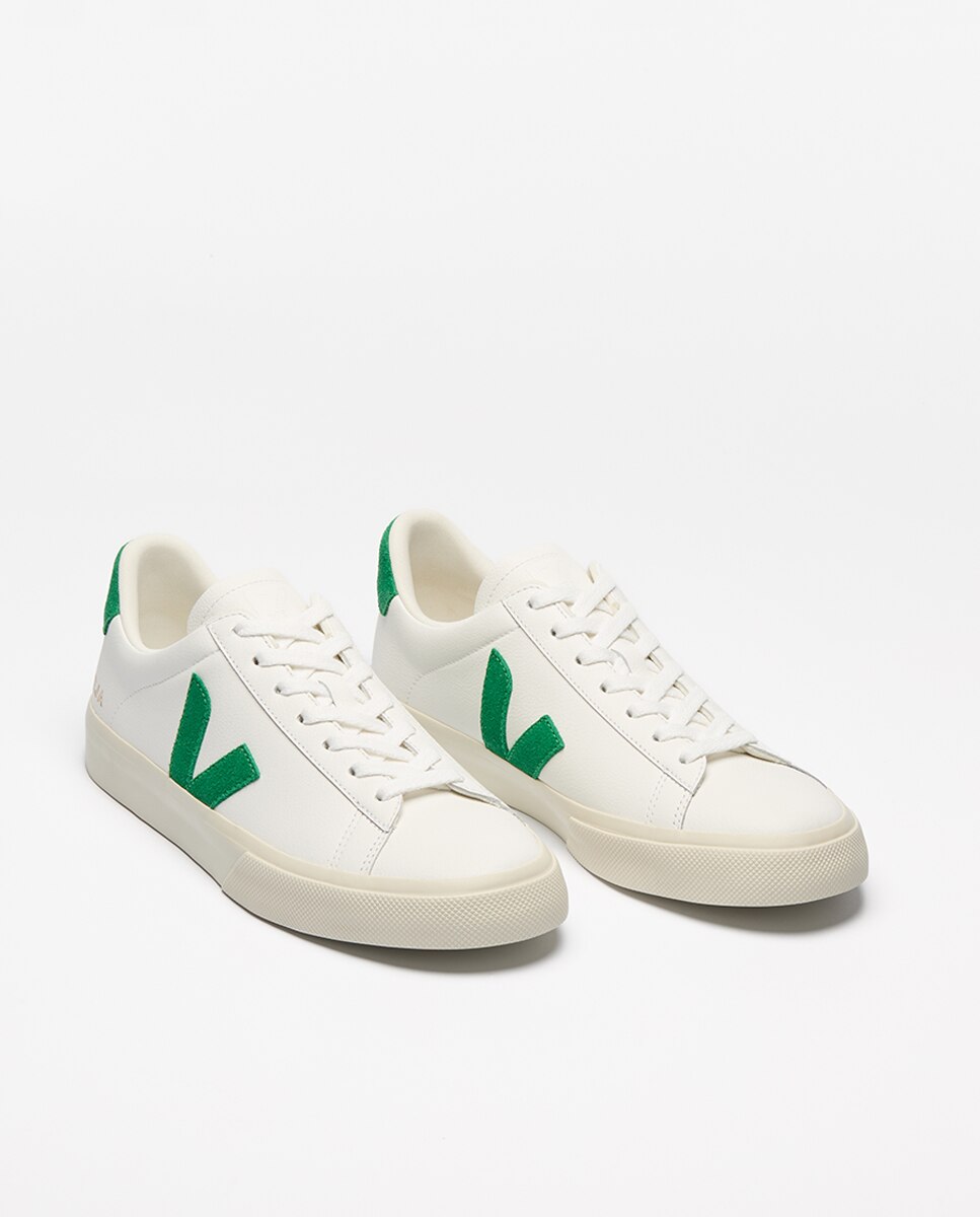 Sapatilhas Baskets Campo em Pele Branco Total-3