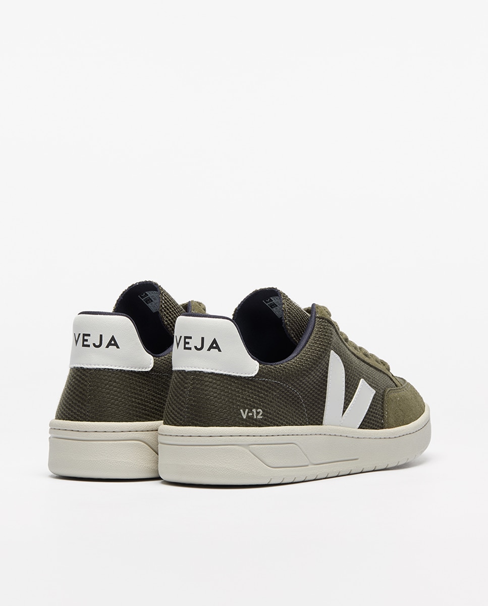 Sapatilhas Baskets v12 em Pele Branco Total-2
