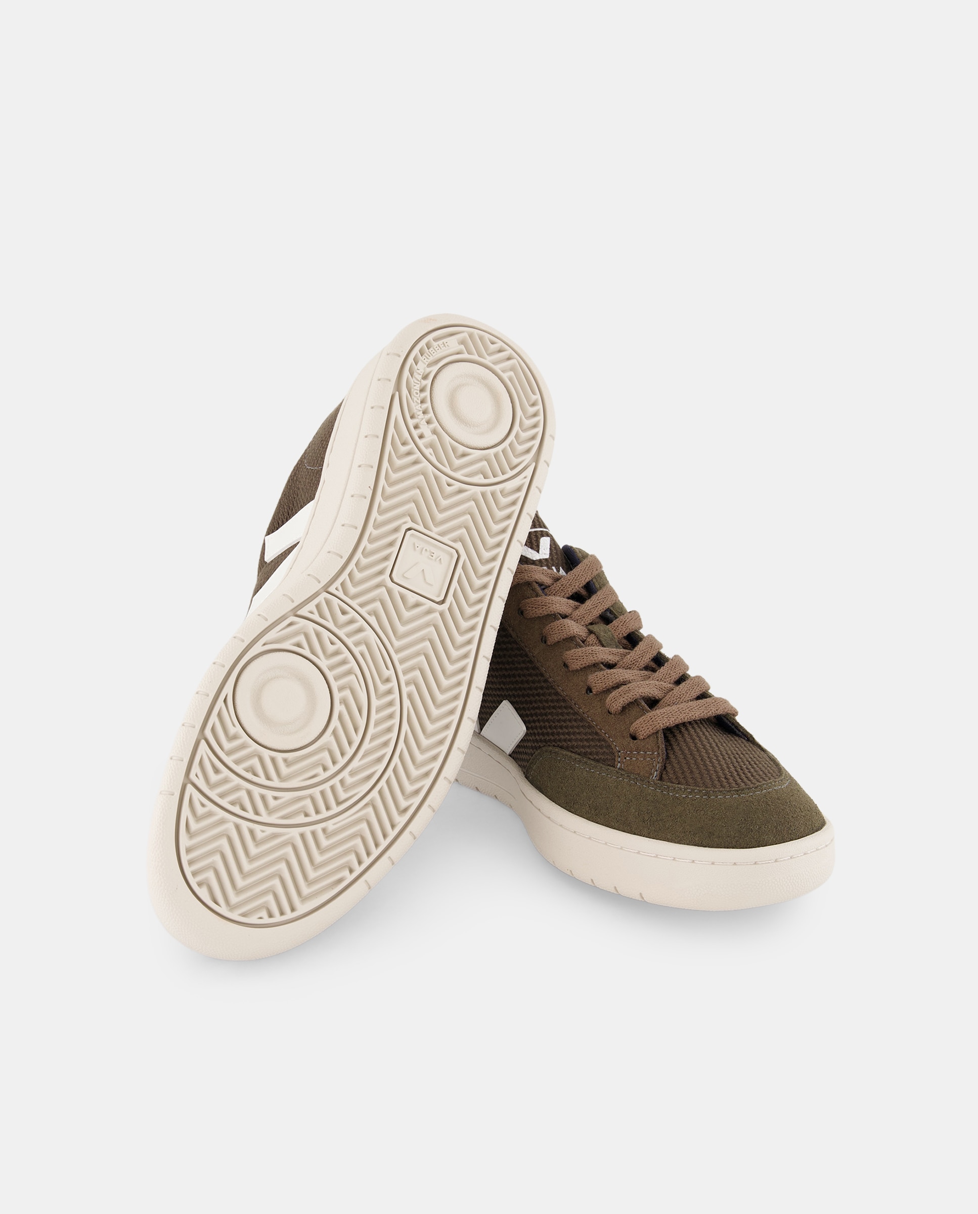 Sapatilhas Baskets v12 em Pele Branco Total-4