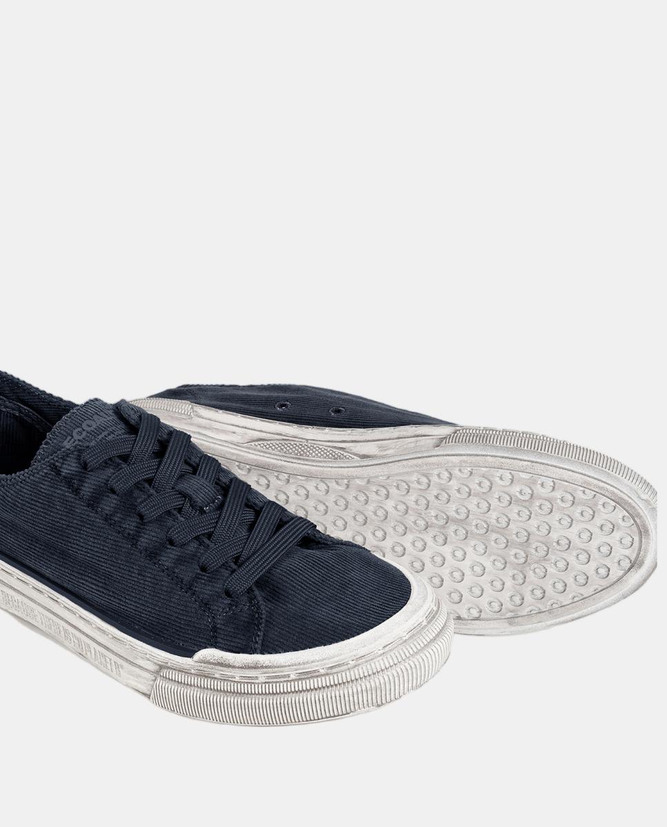 Sapatilhas de Atacadores em Têxtil Pg Strenk Sneaker Man Corduroy Azul-marinho-5