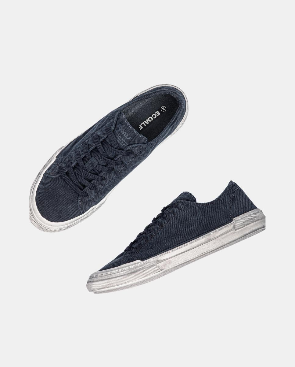 Sapatilhas de Atacadores em Têxtil Pg Strenk Sneaker Man Corduroy Azul-marinho-6