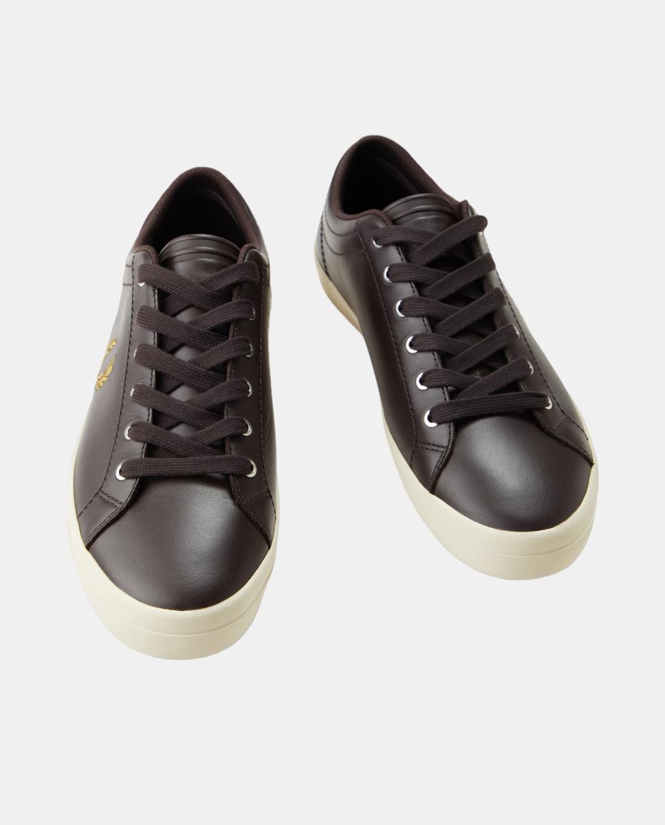 Zapatilla hombre baseline leather - Fred Perry - Marrón oscuro Marrón oscuro-5