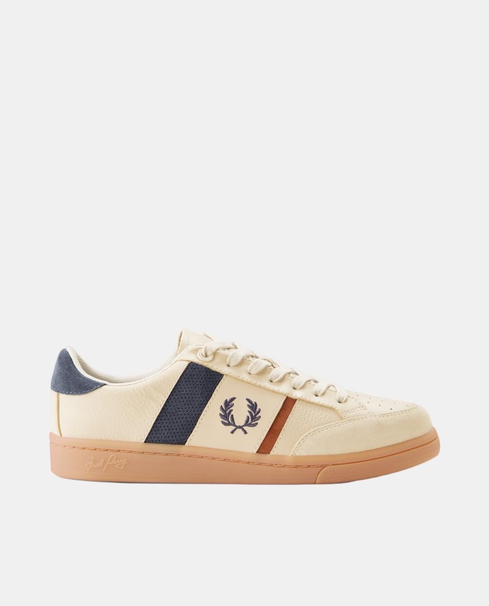 Zapatilla hombre b725 leather/suede - Fred Perry - Beige Beige-1