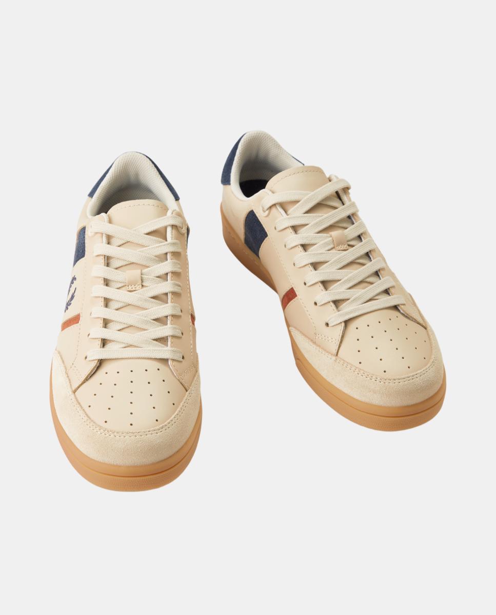 Zapatilla hombre b725 leather/suede - Fred Perry - Beige Beige-5