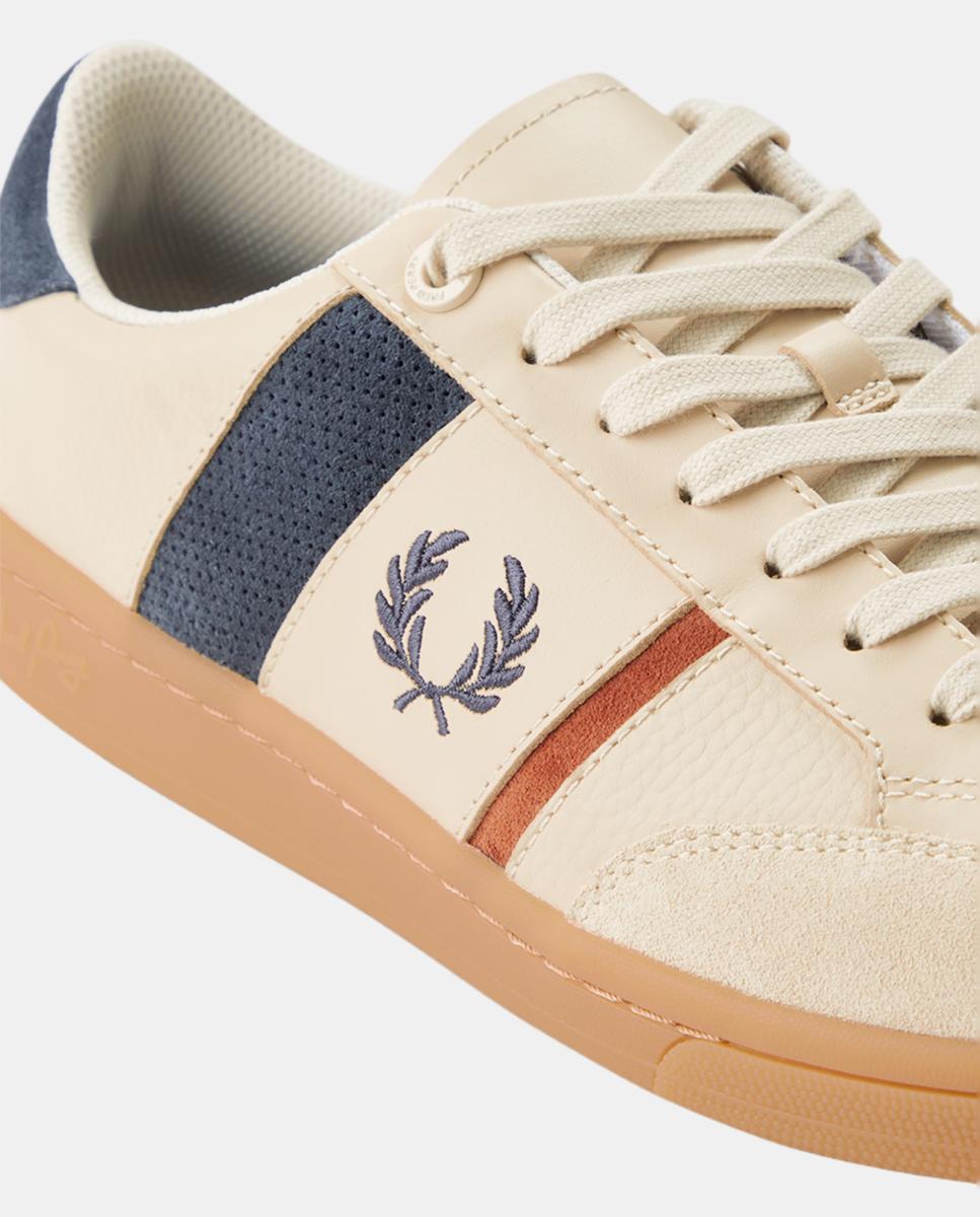 Zapatilla hombre b725 leather/suede - Fred Perry - Beige Beige-6