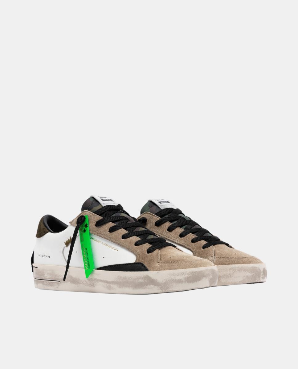 Sapatilhas Baixas Sk8 Deluxe em Pele Branco-2