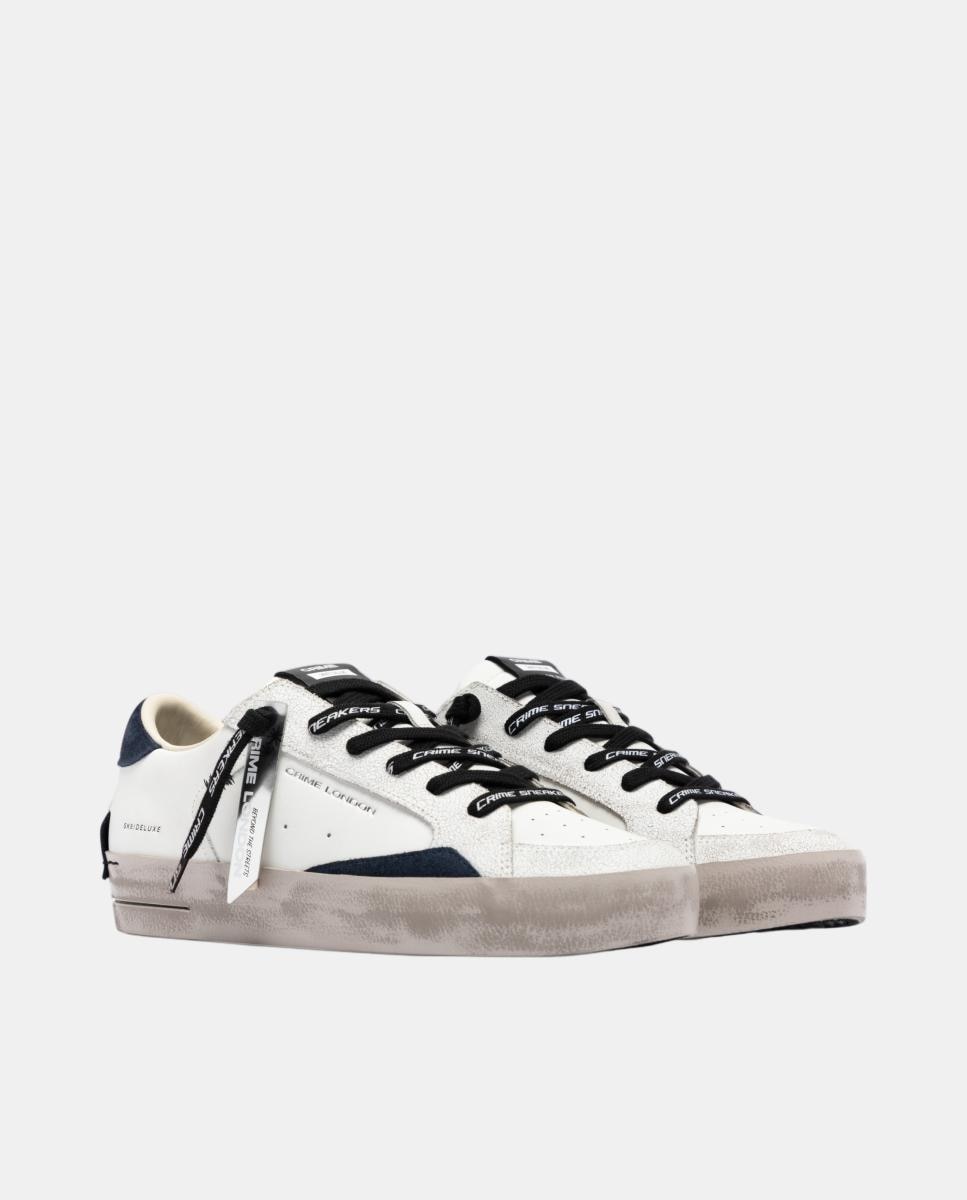 Sapatilhas Baixas Sk8 Deluxe em Pele Branco-2