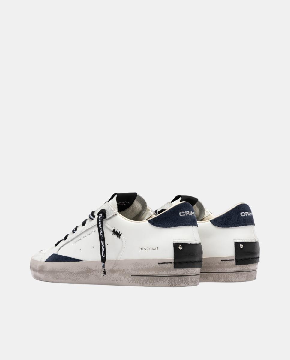 Sapatilhas Baixas Sk8 Deluxe em Pele Branco-3