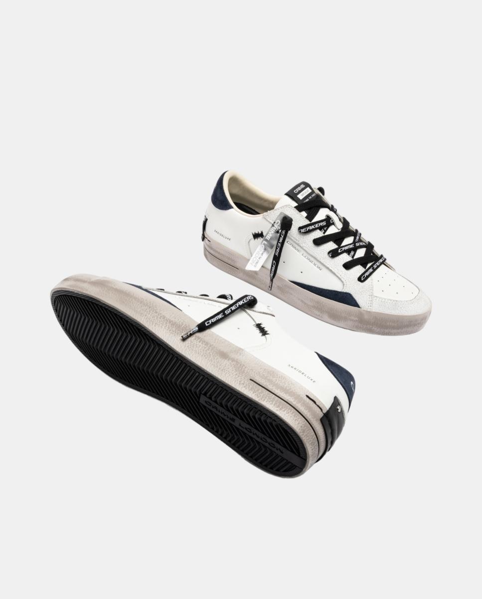 Sapatilhas Baixas Sk8 Deluxe em Pele Branco-4