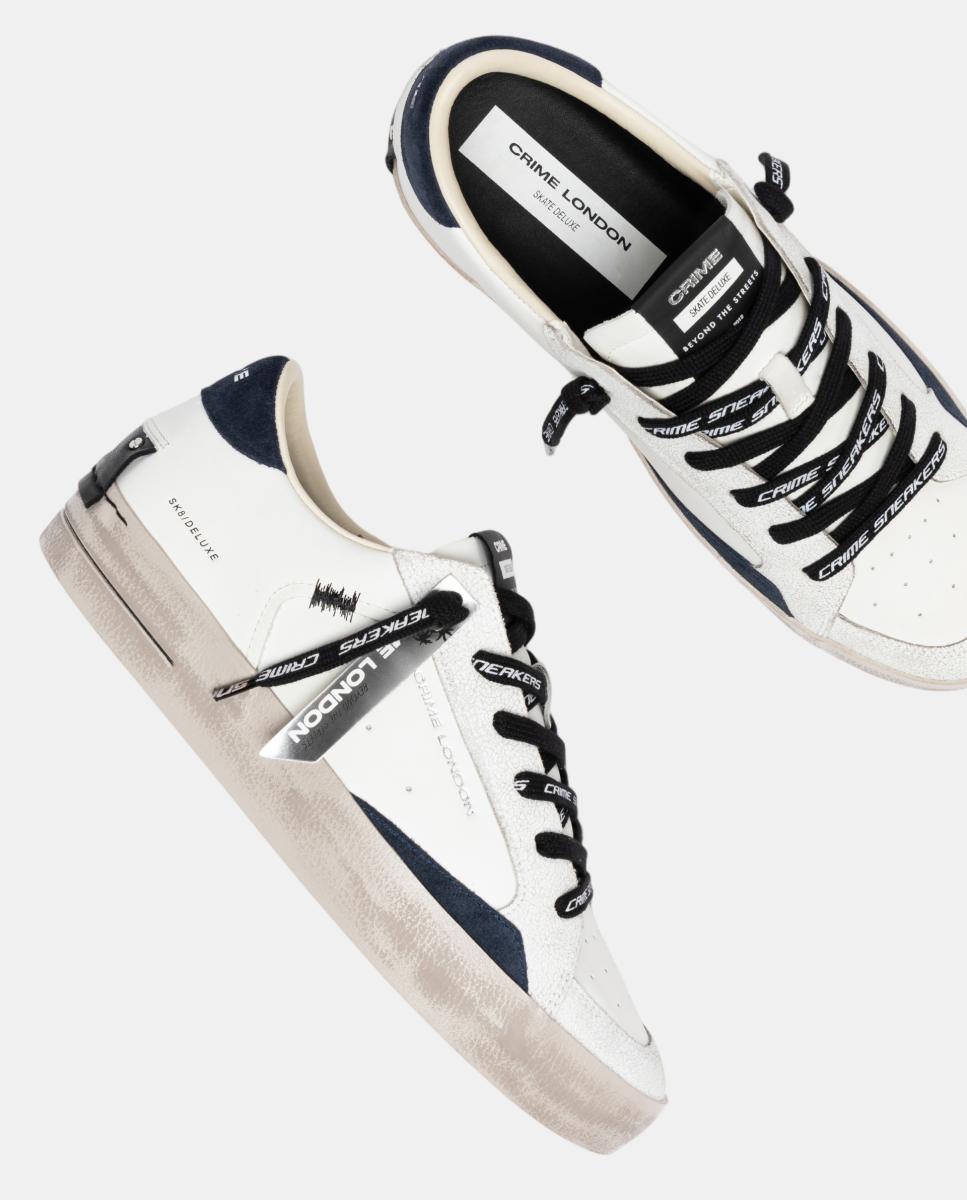 Sapatilhas Baixas Sk8 Deluxe em Pele Branco-5