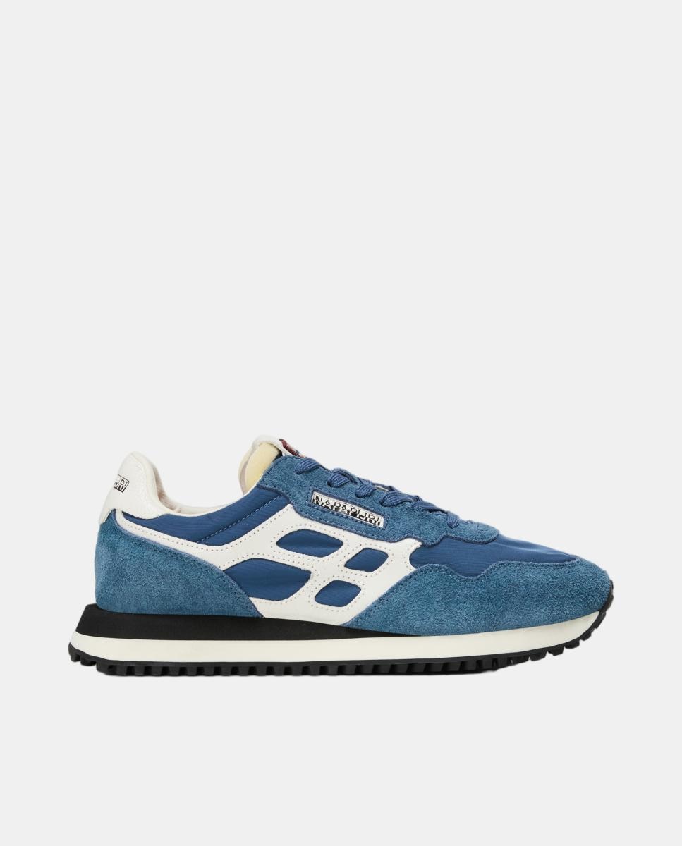 Imagen 0 de Zapatillas bajas retro running modelo element de hombre en material sintético y con detalles en ante Azul marino