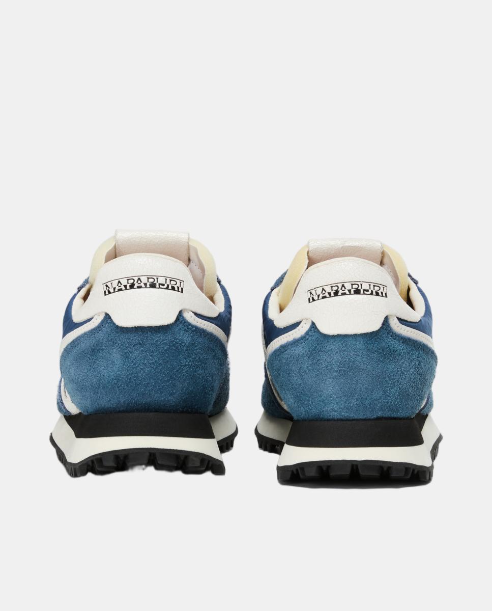 Zapatillas bajas retro running modelo element de hombre en material sintético y con detalles en ante - Napapijri - Azul marino Azul marino-2