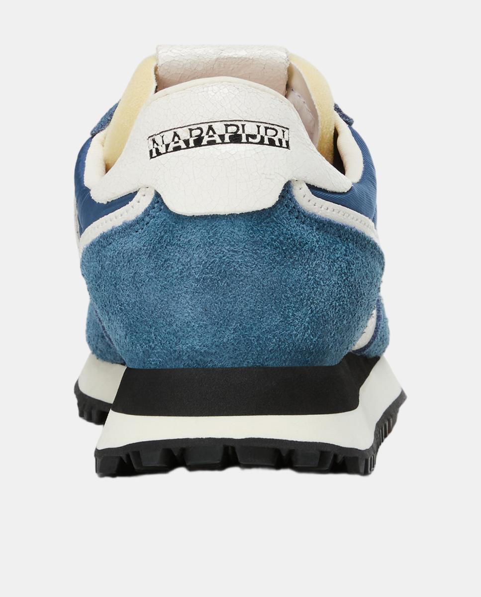 Zapatillas bajas retro running modelo element de hombre en material sintético y con detalles en ante - Napapijri - Azul marino Azul marino-9