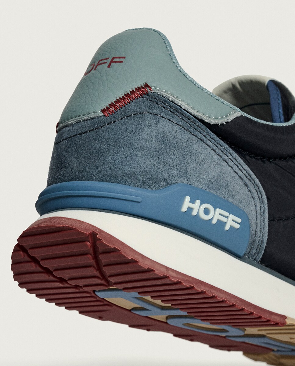 Sapatilhas em Pele com Atacadores Azul-marinho-5