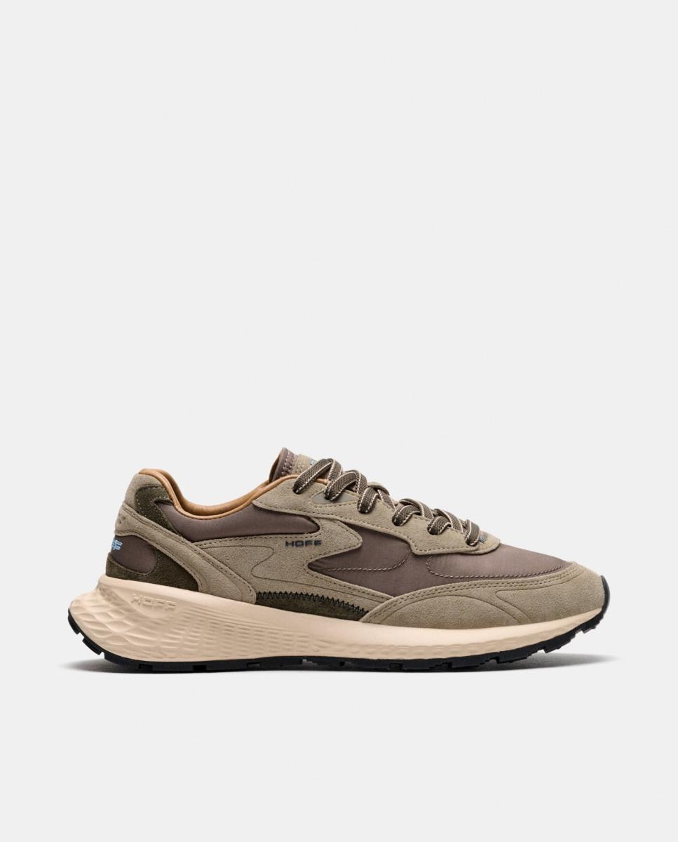 Zapatillas de caballero en piel bajas con suela de goma - Hoff - Verde Oliva Verde Oliva-1
