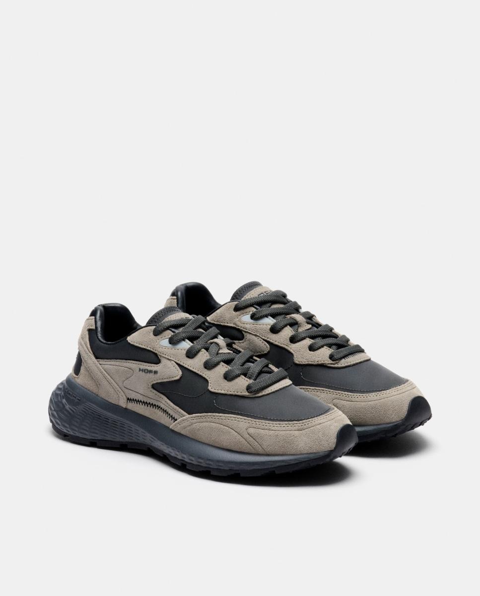 Imagen 2 de Zapatillas de mujer en piel bajas con suela de goma - Hoff - Grises Grises