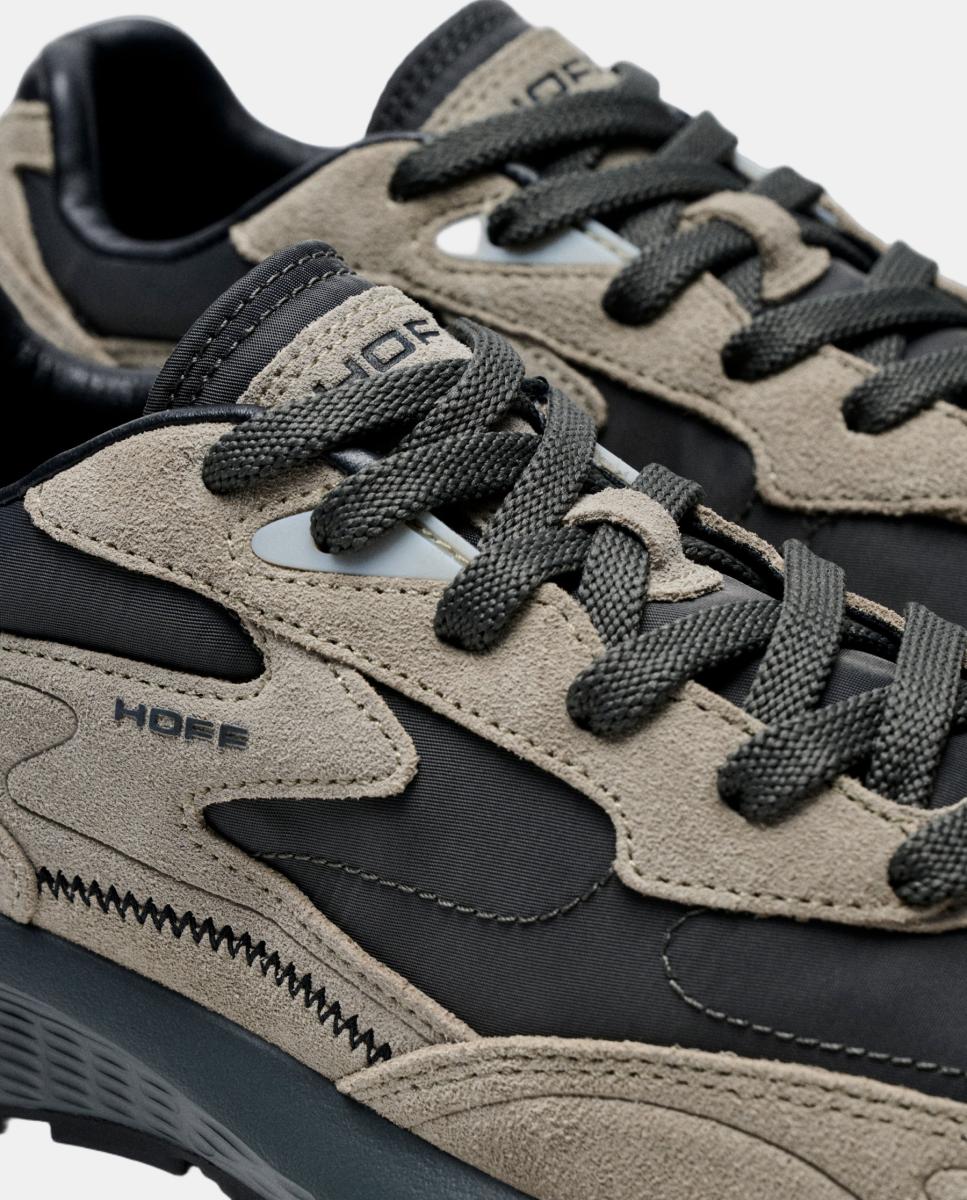 Imagen 3 de Zapatillas de mujer en piel bajas con suela de goma - Hoff - Grises Grises