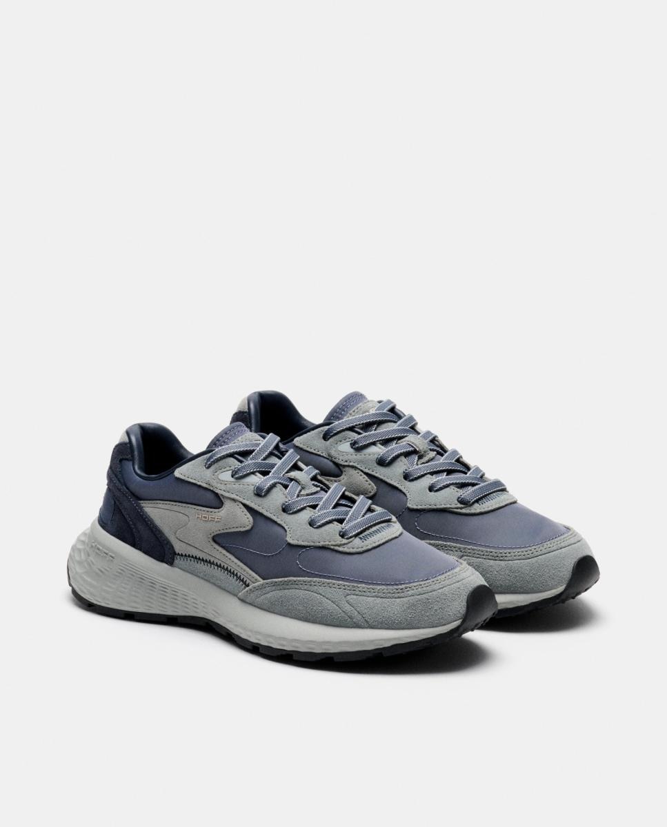 Zapatillas de caballero en piel bajas con suela de goma - Hoff - Azul oscuro Azul oscuro-2