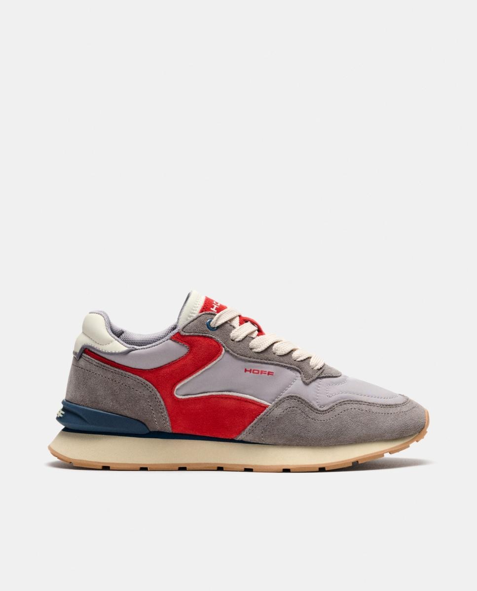 Zapatillas de caballero en piel bajas con suela de goma - Hoff - Rojo Rojo-1