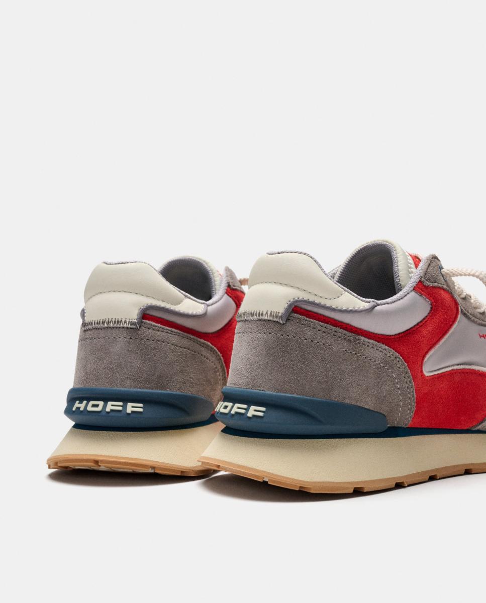 Zapatillas de caballero en piel bajas con suela de goma - Hoff - Rojo Rojo-5