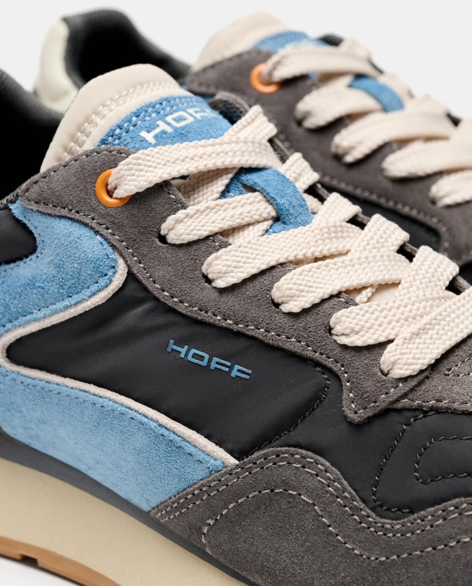 Zapatillas de caballero en piel bajas con suela de goma - Hoff - Grises Grises-3