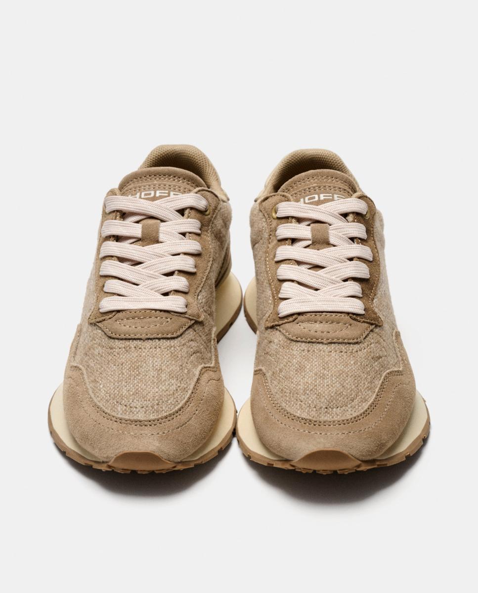 Zapatillas de caballero en piel bajas con suela de goma - Hoff - Beige Beige-4
