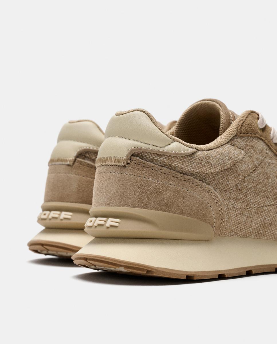 Zapatillas de caballero en piel bajas con suela de goma - Hoff - Beige Beige-5