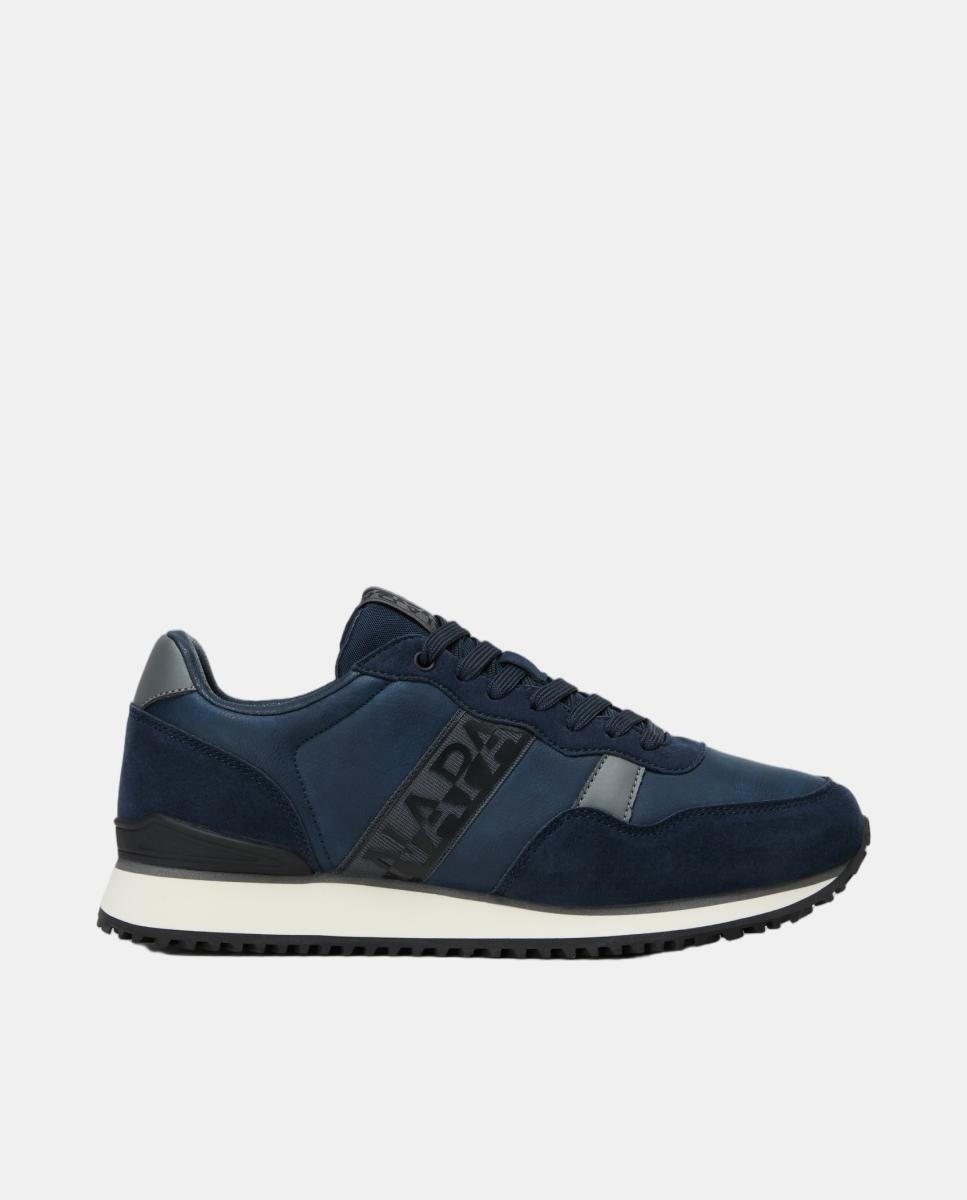 Imagen 0 de Zapatillas bajas retro running modelo cosmos de hombre en material sintético y detalles de nobuk Azul marino