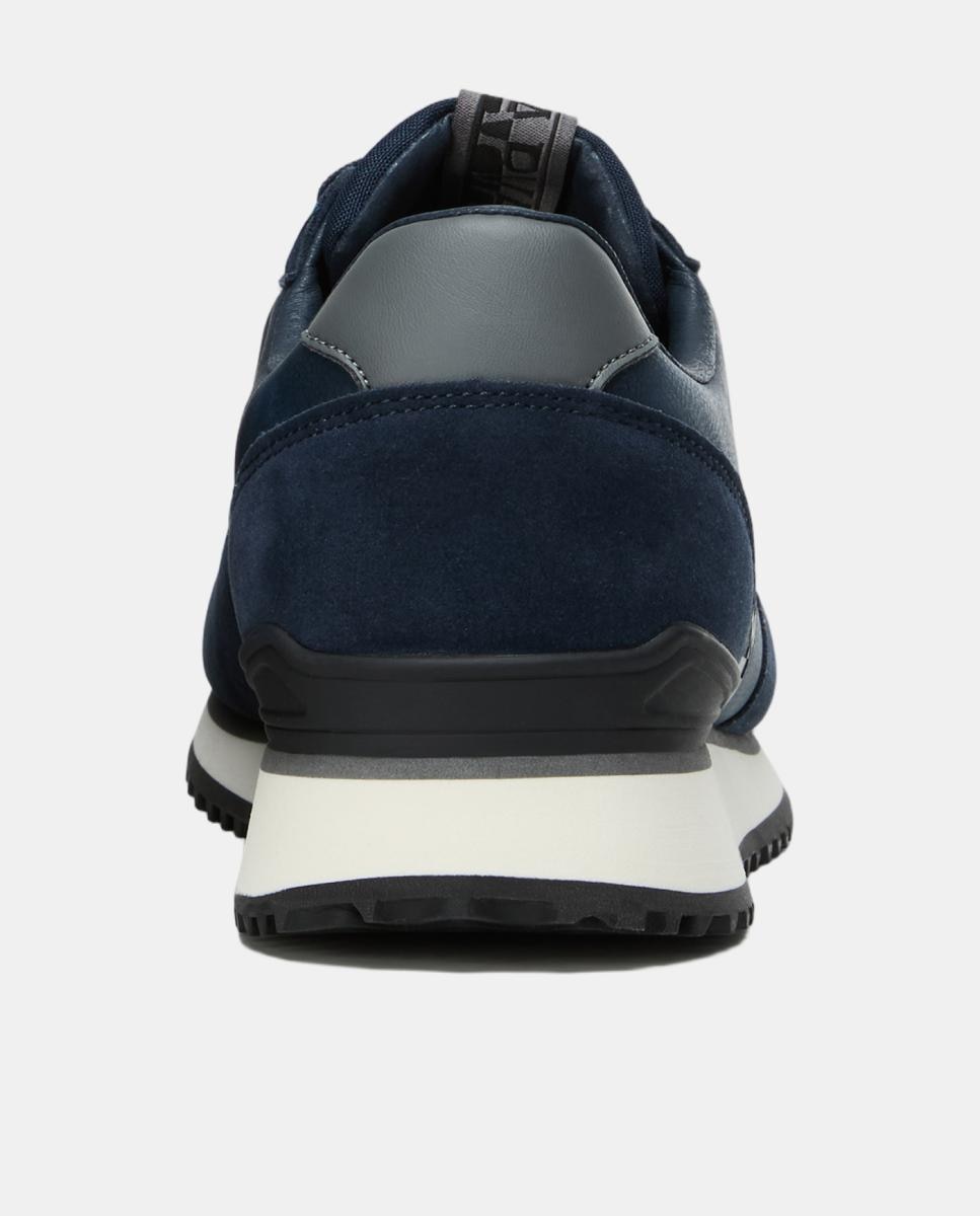 Zapatillas bajas retro running modelo cosmos de hombre en material sintético y detalles de nobuk - Napapijri - Azul marino Azul marino-9