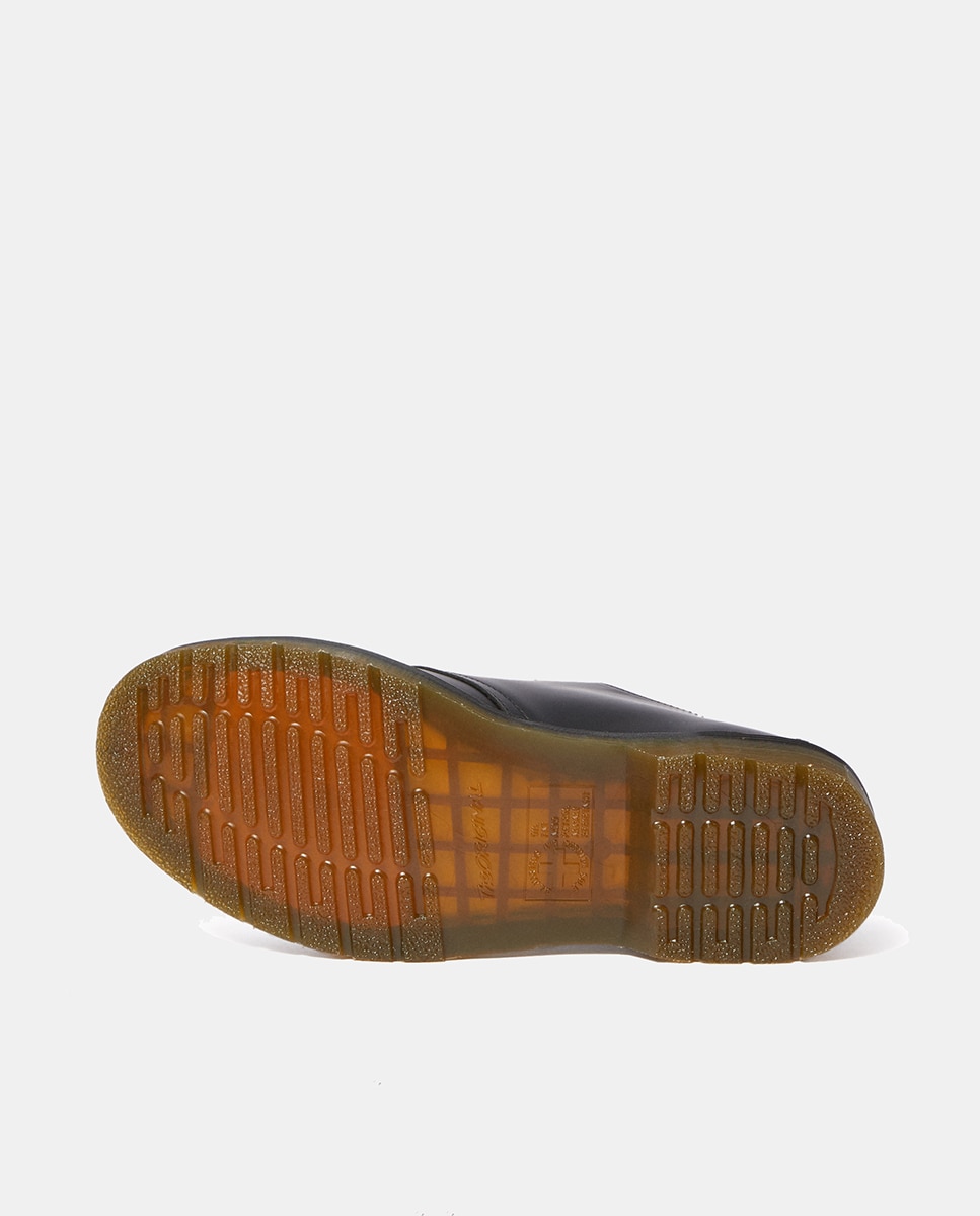 Sapatos de Atacadores Unissexo com Pespontos e em Pele - Preto/Amarelo Preto-14