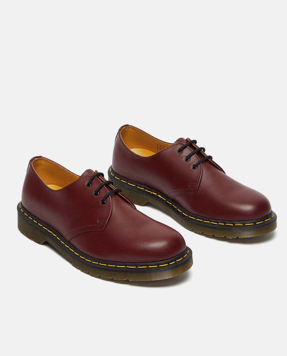 Sapatos de atacadores em pele vermelhos Vermelho-6