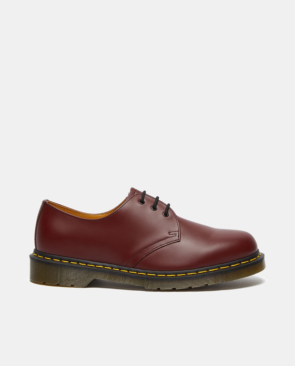Sapatos de atacadores em pele vermelhos Vermelho-7