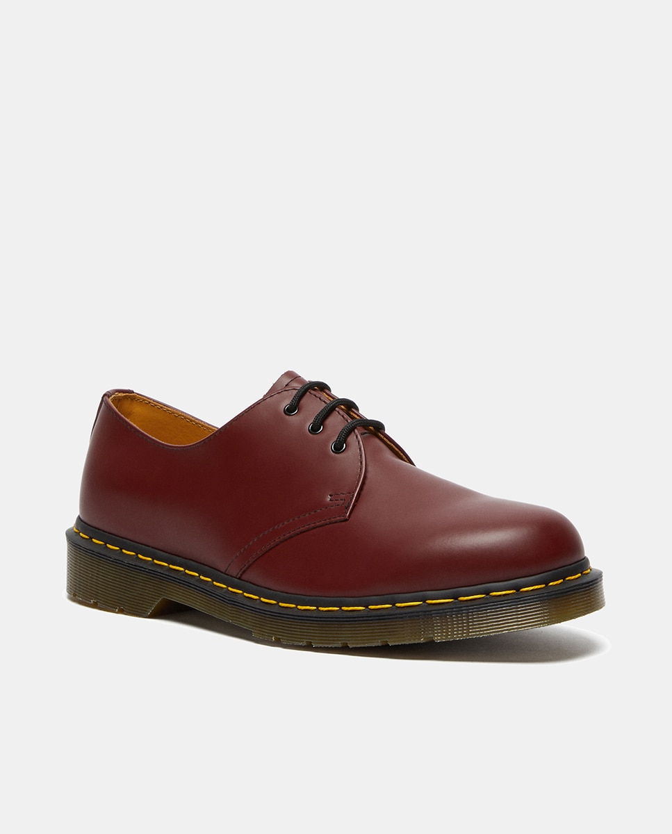 Sapatos de atacadores em pele vermelhos Vermelho-8