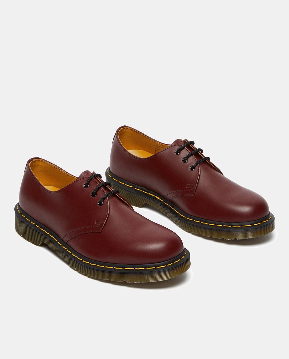 Sapatos de atacadores em pele vermelhos Vermelho-9