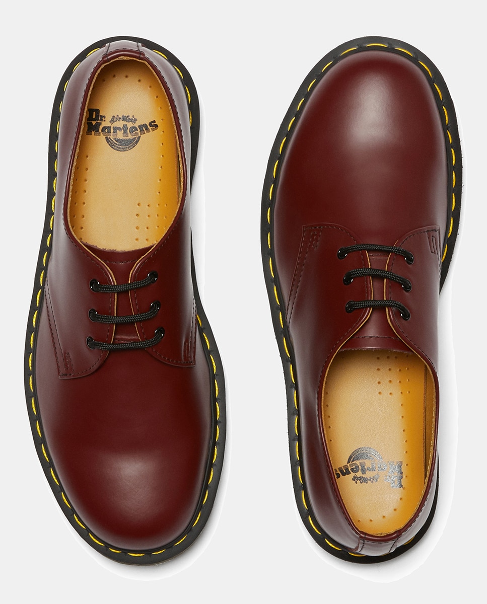 Sapatos de atacadores em pele vermelhos Vermelho-11