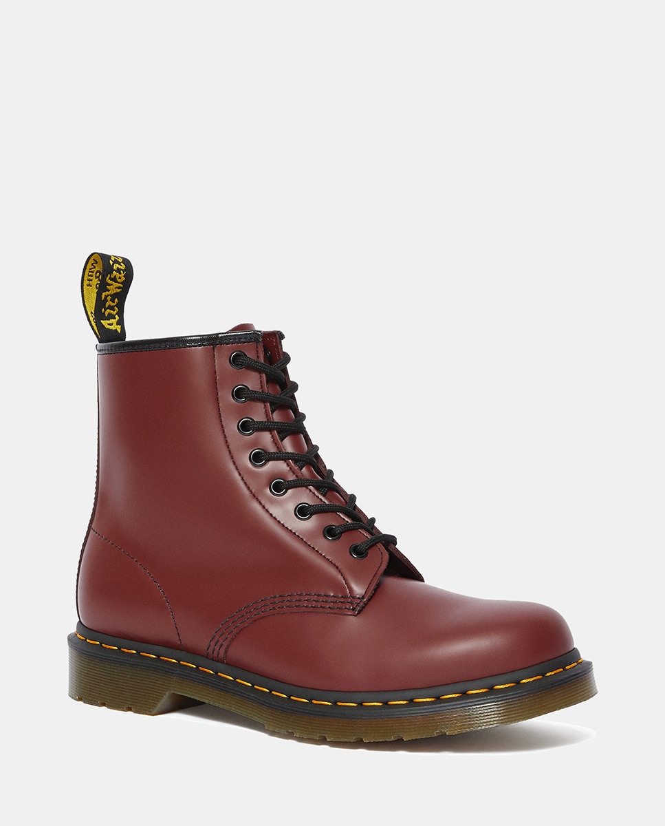 Botas Unissexo Dr. Martens -1460 Green Smooth Vermelho-11