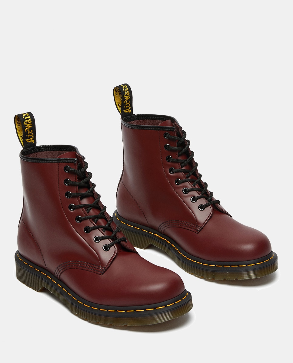 Botas Unissexo Dr. Martens -1460 Green Smooth Vermelho-12
