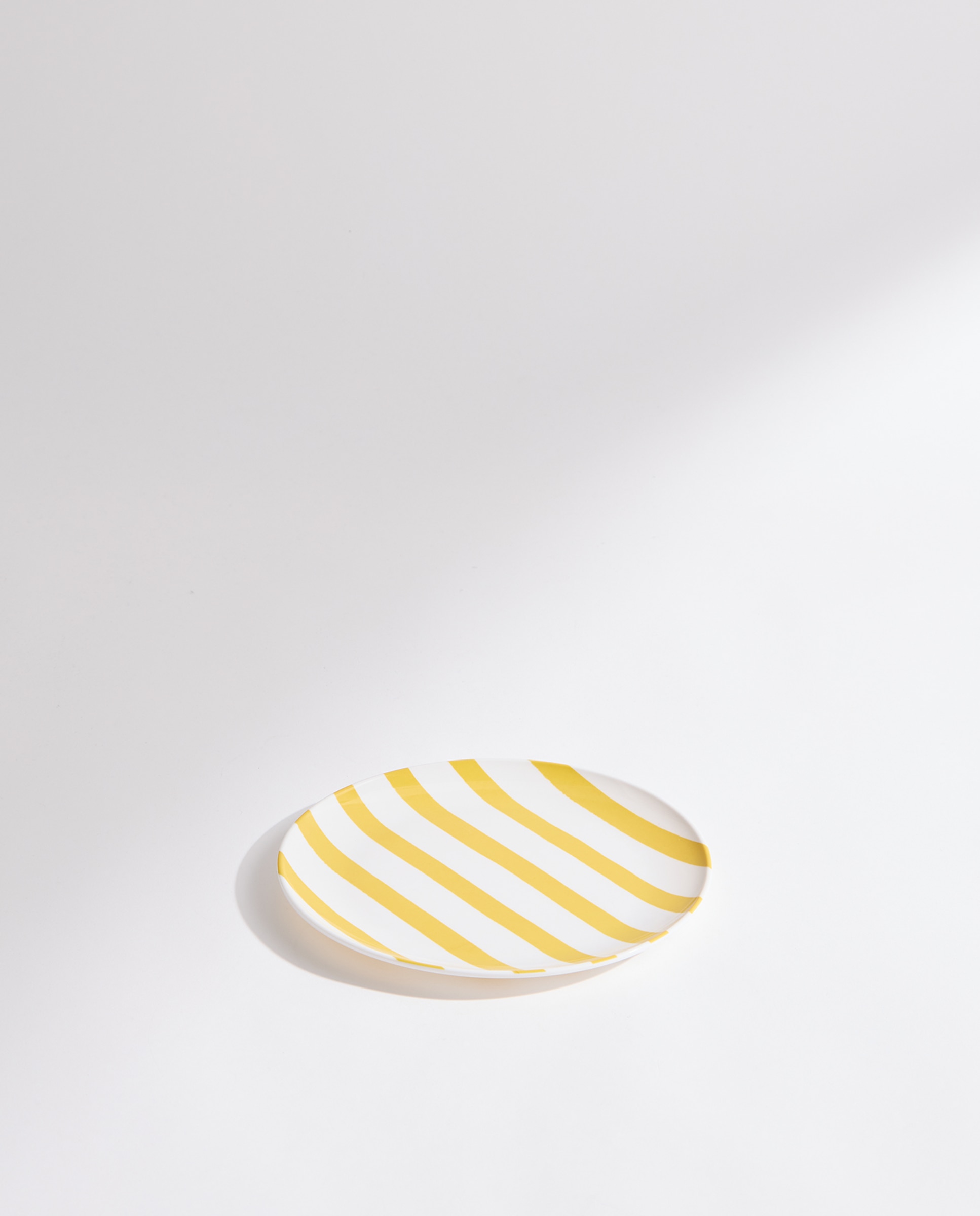 Plato de postre de melamina para exterior Rayas Pacífico Amarillo-2