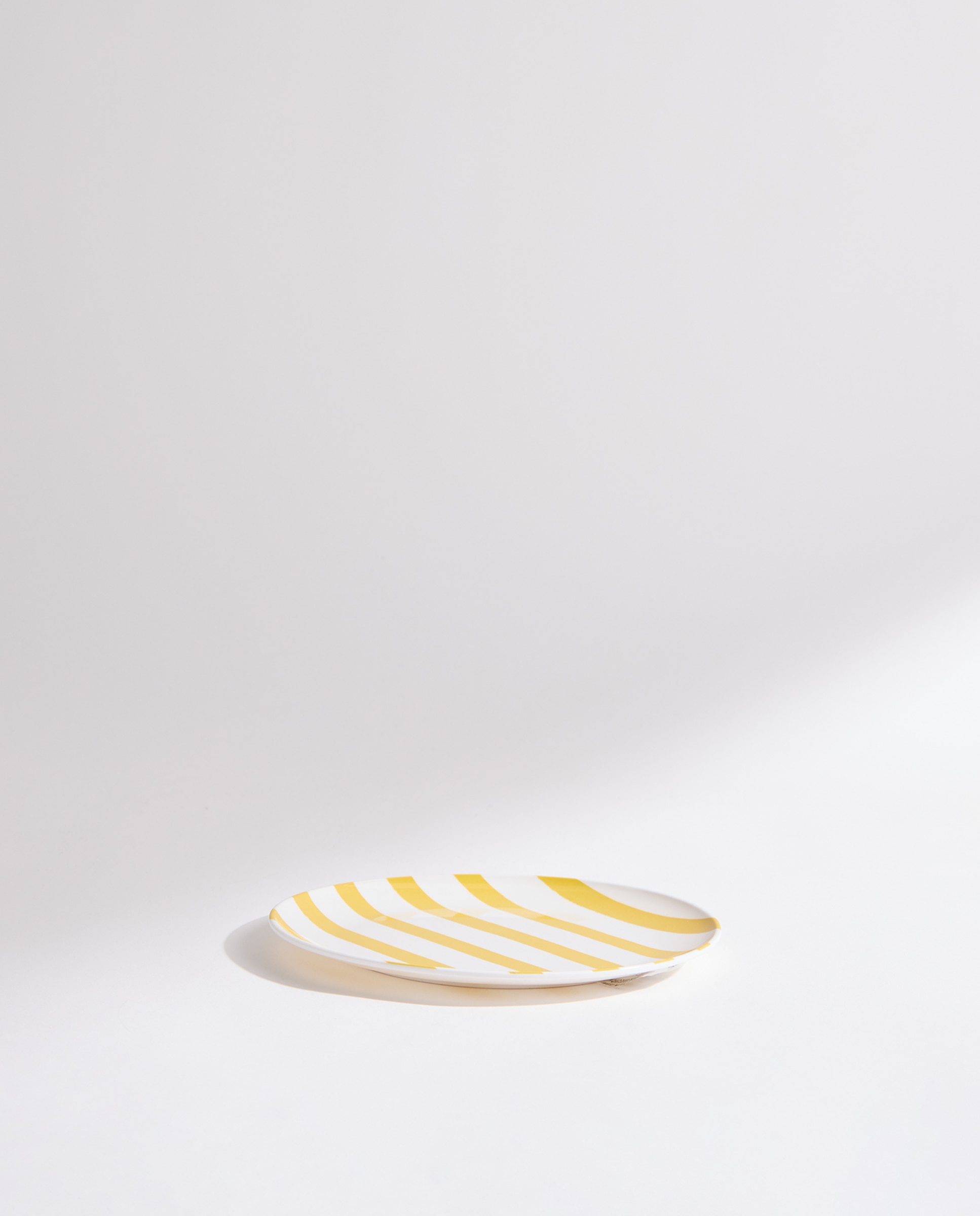 Plato de postre de melamina para exterior Rayas Pacífico Amarillo-3