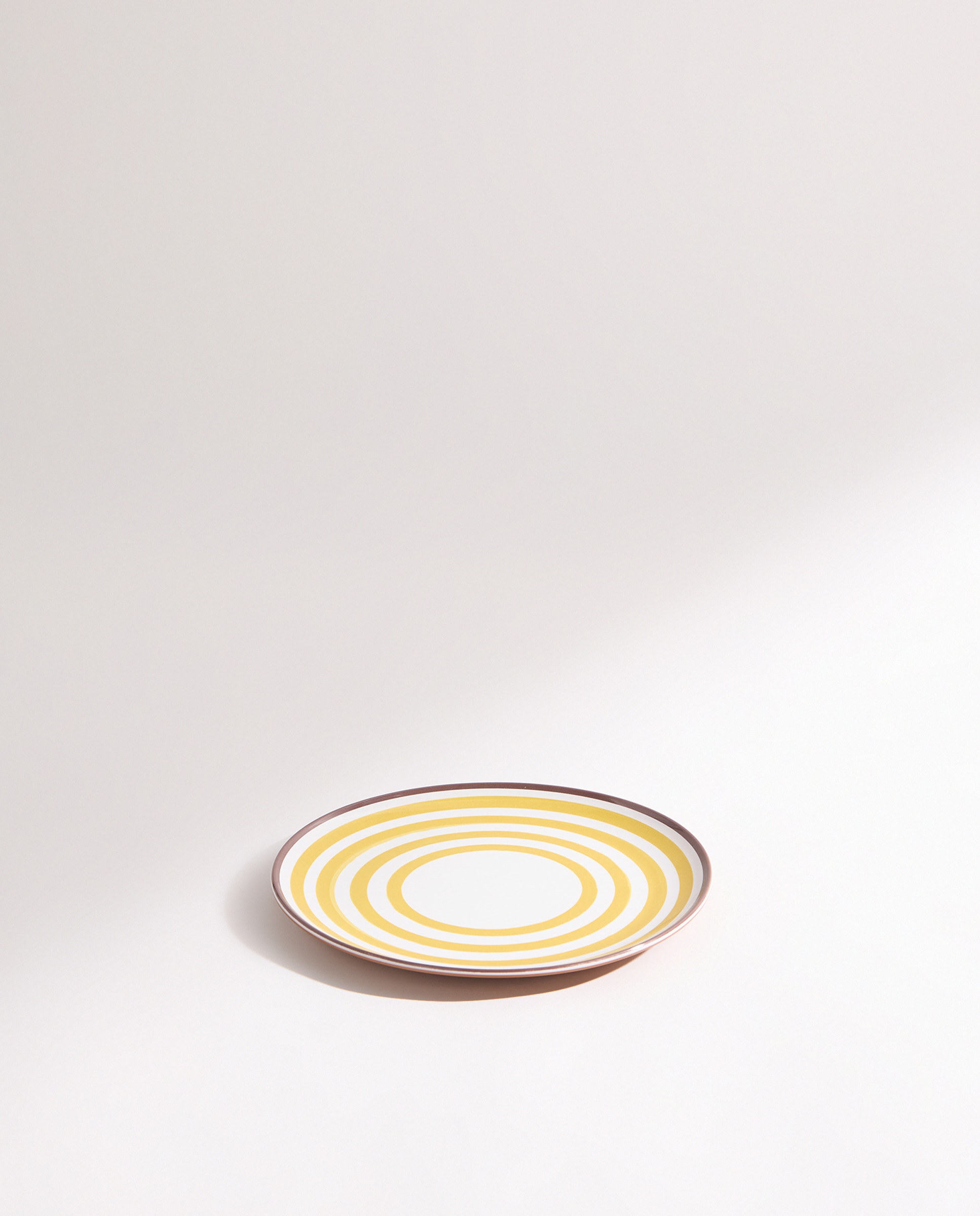 Plato de postre de melamina para exterior anillos Ethno Amarillo-2