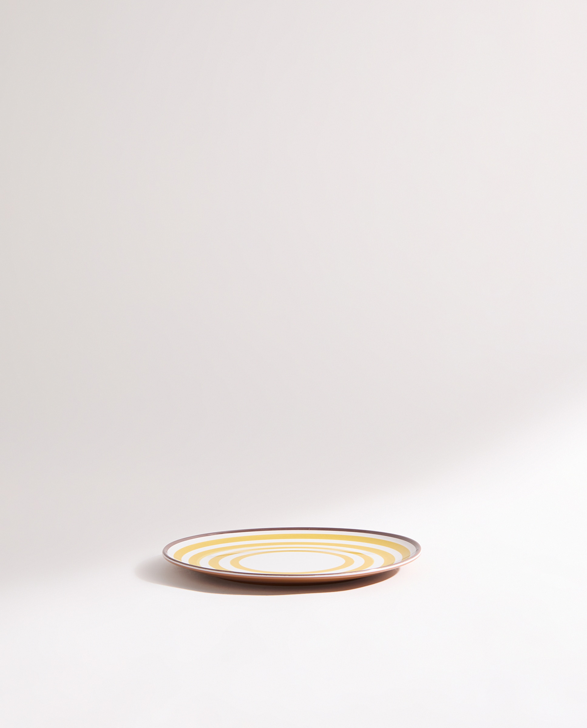 Plato de postre de melamina para exterior anillos Ethno Amarillo-3