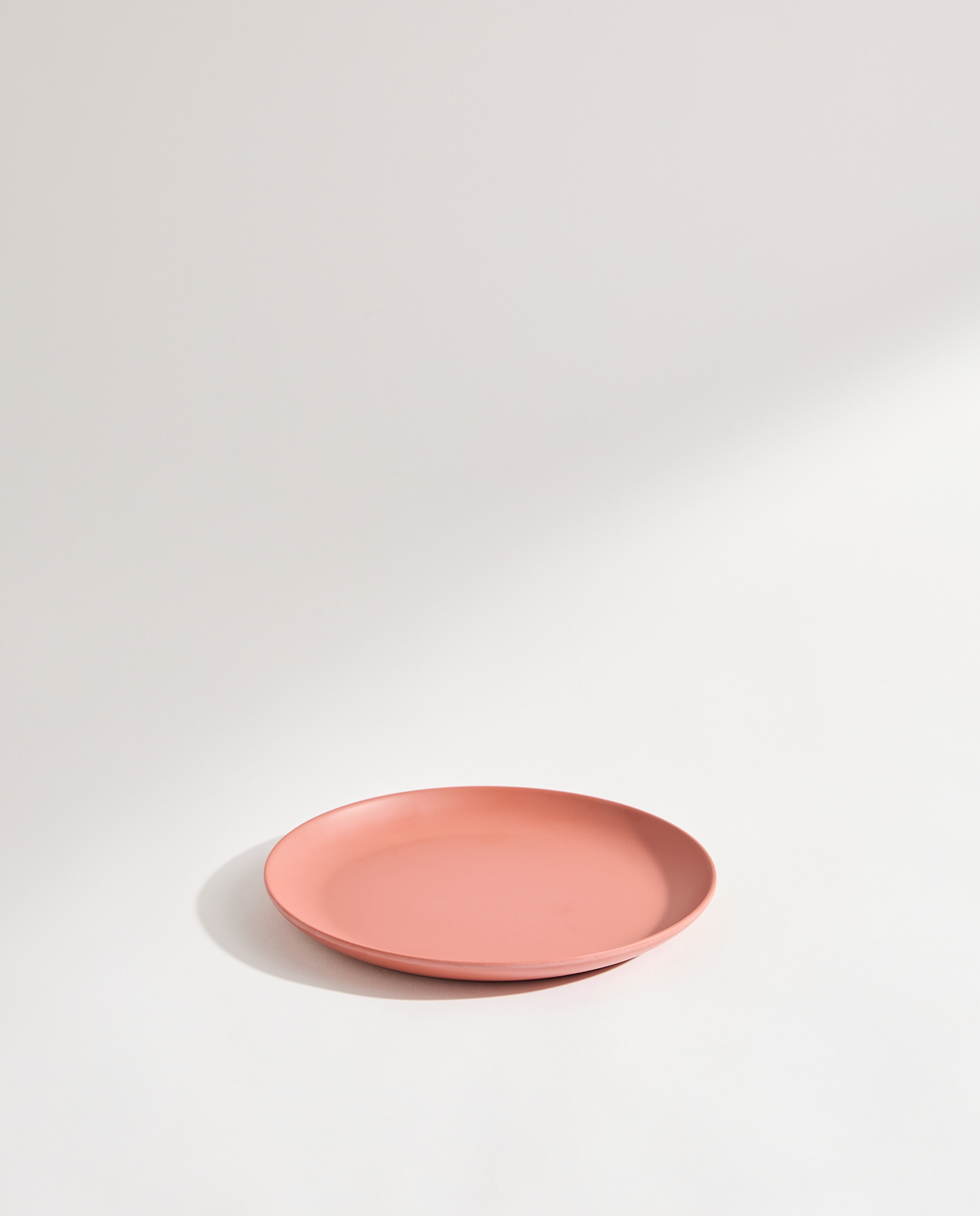 Plato de postre de melamina para exterior liso Tulip Rosa-2