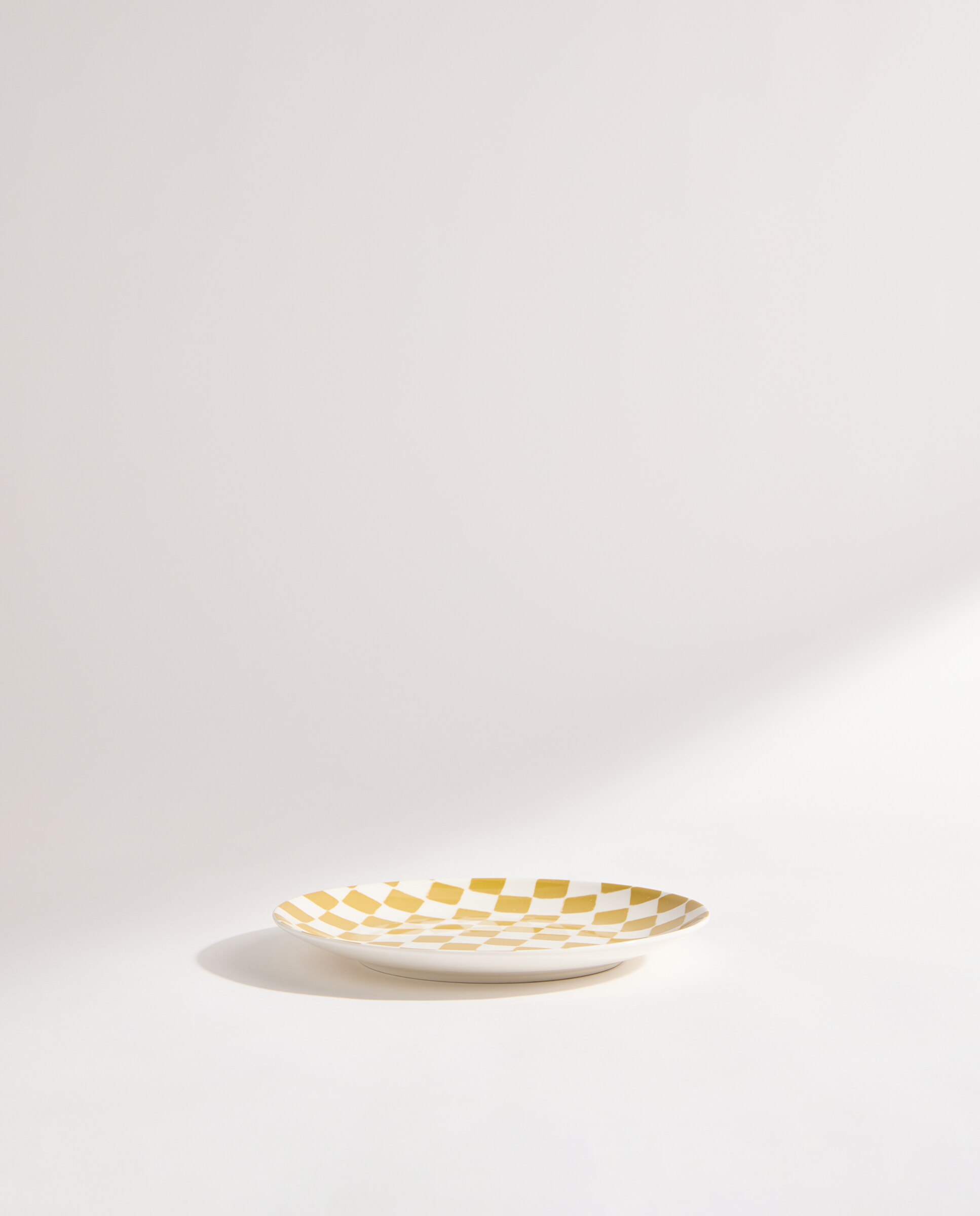 Set de 2 platos de postre Damero Amarillo-3